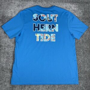 NWT Southern Tide T-Shirt Men's XL Blue Short Sleeve Crew Neck Logo Graphic